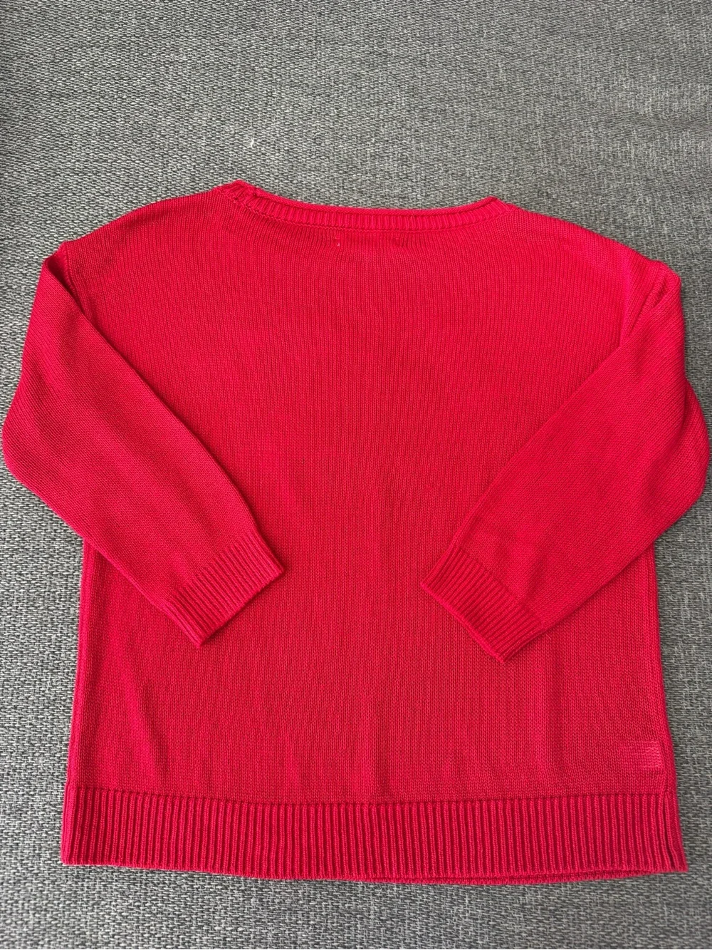 LOFT Red Crab Graphic Sweater Coastal Nautical Knit